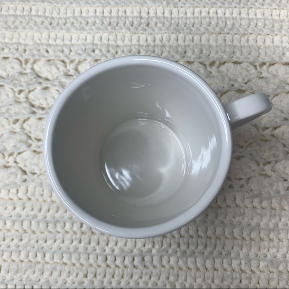 ANTHROPOLOGIE Monogram Coffee Tea Cup Mug “K” Retro Barber Shop Black White - Picture 2 of 8